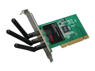 Rosewill RNX N300X IEEE 802.11b/g, IEEE 802.11n Draft 2.0 PCI Wireless Adapter (2T3R) Up to 300Mbps Wireless  Data Rates 64/128 Bit WEP, WPA PSK and WPA2 PSK (TKIP and AES) Vista/Win7