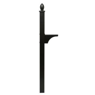 Architectural Mailboxes 80 3/8 in. Aluminum Mailbox Side Mount Post in Black 6215B