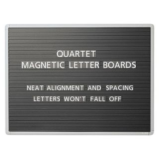 Quartet® Magnetic Wall Mount Letter Board, 36 x 24, Black, Gray
