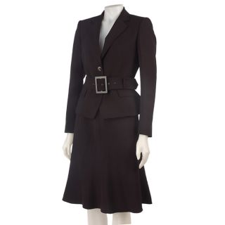 Anne Klein Two Button Black Skirt Suit  ™ Shopping   Top