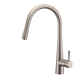 Ruvati RVF1225K1BN Brushed Nickel Pullout Spray Kitchen Faucet with