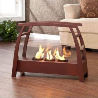 Southern Enterprises Nelson 27 in. Portable Indoor/Outdoor Gel Fuel Fireplace in Rust Red DISCONTINUED HD2485