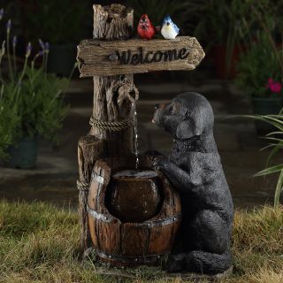 Jeco Dog and Cask Indoor/Outdoor Fountain   Fountains