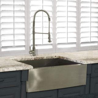 Highpoint Collection 30 inch Stainless Steel Apron Sink wth Faucet Set