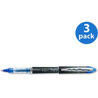 uni ball Vision Elite Stick Roller Ball Pen, Blue, Super Fine 3 Count
