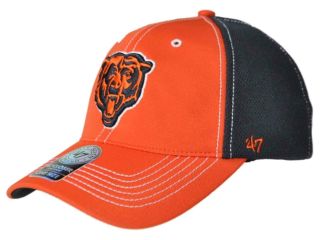 Chicago Bears 47 Brand Orange Navy Mesh Closer Performance Flexfit Hat Cap