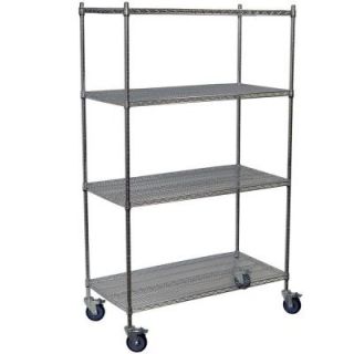 Storage Concepts 4 Shelf Steel Wire Shelving Unit in Chrome   69 in H x 48 in W x 36 in D WCC4 3648 63
