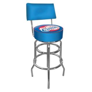 Trademark Los Angeles Clippers NBA Padded Swivel Bar Stool in Back NBA1100 LAC
