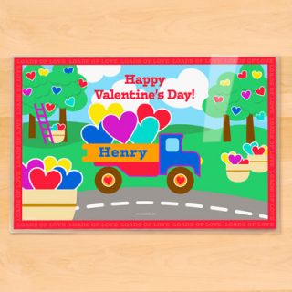 Valentines Day Truck Personalized Placemat by Olive Kids