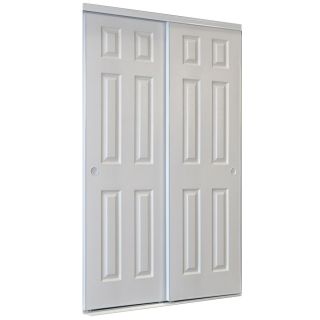 ReliaBilt White 6 Panel Sliding Closet Interior Door (Common 48 in x 80 in; Actual 48 in x 80 in)