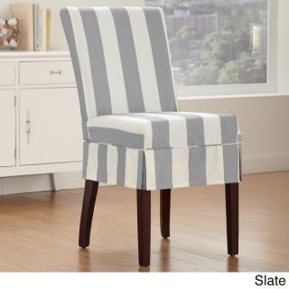 Cabana Dining Chair Relaxed Fit Slipcover with Buttons  