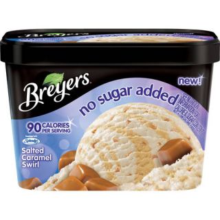 Breyers No Sugar Added Salted Caramel Swirl Frozen Dairy Dessert, 48 oz