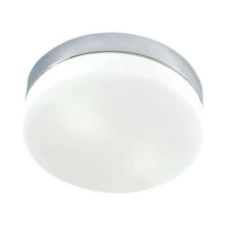 Disc LED 1 Light Chrome and White Opal Glass Mini Flushmount TN 92110