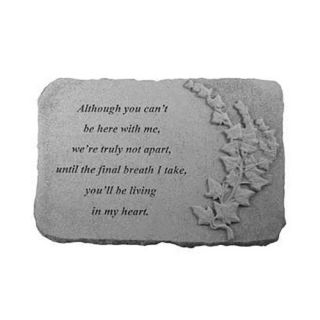 Kay Berry Although You Cant Memorial Stone   Ivy Design   Garden Statues