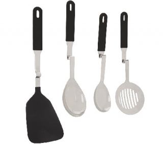 Set of 4 Silicone No Mess Cooking Utensils by Lori Greiner   H206878 —