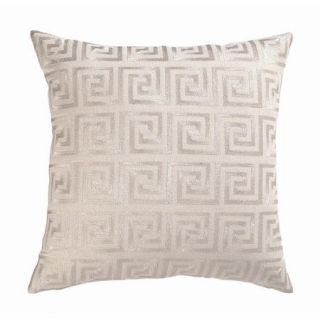 D.L. Rhein Embroidered Greek Key Linen Throw Pillow
