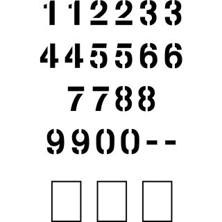 Stencil Ease 12 Arial Number Set Stencil