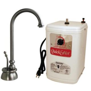 Westbrass Calorah Single Handle Hot Water Dispenser Faucet with Hot Water Tank in Satin Nickel D261H 07