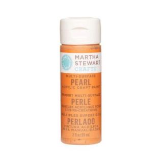 Martha Stewart Crafts 2 oz. Tiger Lily Multi Surface Pearl Acrylic Craft Paint 32112