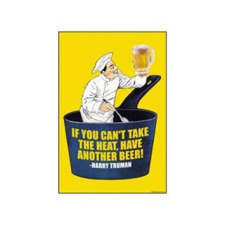 If You Can'T Take The Heat, Have Another Beer   Harry S. Truman Print (Canvas Giclee 12x18)