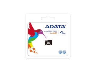 Adata AUSDH4GCL4 R 4 GB MicroSD High Capacity (microSDHC)   1 Card   Retail