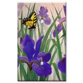 Art Plates Butterfly in Irises Blank Wall Plate BLS 137