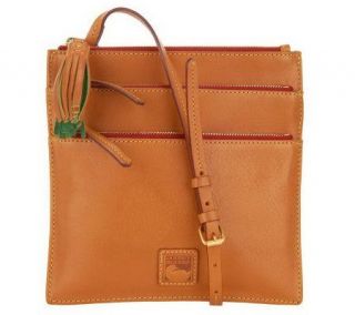 Dooney & Bourke Florentine Leather Triple Zip Crossbody Bag —