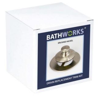 BATHWORKS 4 in. x 4 in. x 4 in. Nickel DIY Easy Bathtub Drain and Overflow Trim Kit DWT 22