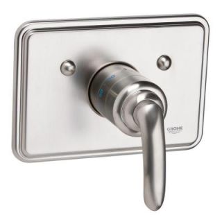 GROHE Talia Single Handle Grohtherm Thermostat Valve Trim Kit in Brushed Nickel (Valve Sold Separately) 19263EN0