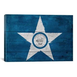 iCanvas Houston Flag, with Splatters Graphic Art on Canvas