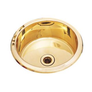 Blanco Premium Dual Deck 17.6 in. x 17.6 in. 1 Hole Single Bowl Bar Sink in PVD Brass 440332