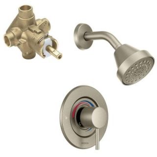 MOEN Align Single Handle 1 Spray PosiTemp Shower Faucet Trim Kit in Brushed Nickel   Valve Included T2192HCBN 2520