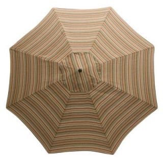 11 ft. Patio Umbrella in Cayenne Stripe 9111 01003600