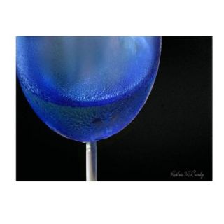 Trademark Fine Art 30 in. x 47 in. Blue Wine Glass Canvas Art KM0263 C3047GG