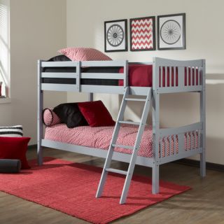 Hokku Designs Braxton Twin over Twin Bunk Bed with Bookshelves