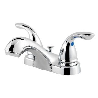 Pfister Classic Polished Chrome 2 Handle 4 in Centerset WaterSense Bathroom Faucet (Drain Included)