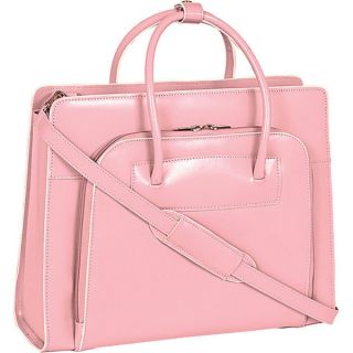 McKlein Womens Pink Lake Forest Italian Leather Laptop Tote Bag