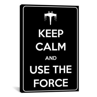 Keep Calm and Use The Force Textual Art on Canvas