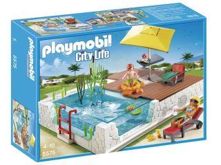 Swimmimg Pool with Terrace (City Life)   Play Set by Playmobil (5575)