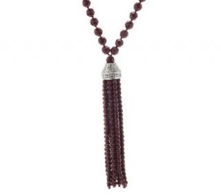 Kenneth Jay Lanes Faceted Bead & Pave 37 Tassel Necklace   J271638 —