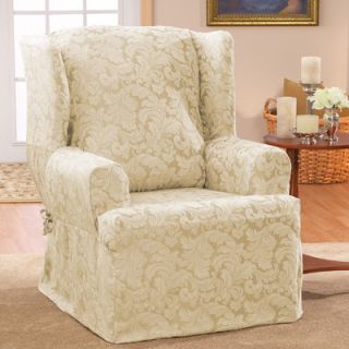 Sure Fit Scroll Classic Wing Chair T Cushion Skirted Slipcover