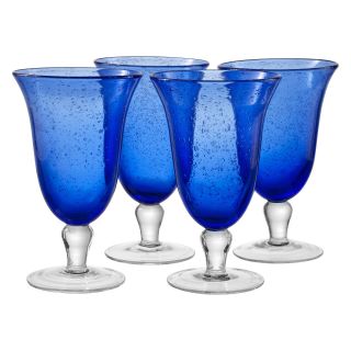 Artland Inc. Iris Cobalt Ice Tea Glasses   Set of 4   Stemware