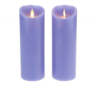 Luminara Set of 2 3x8 Flameless Candles with Timers —