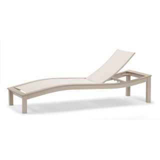 Telescope Casual Bazza MGP Aluminum Sling Contour Armless Double Chaise Lounge with Desert Accents   Outdoor Chaise Lounges
