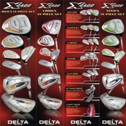 Delta Golf Mens X 2400 Complete Bag and Clubs Set  