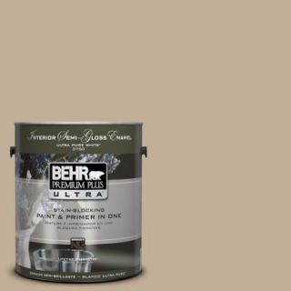 BEHR Premium Plus Ultra 1 gal. #UL170 17 Vast Desert Interior Semi Gloss Enamel Paint 375401