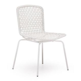 ZUO Silvermine Bay White Patio Chair (Set of 4) 703055