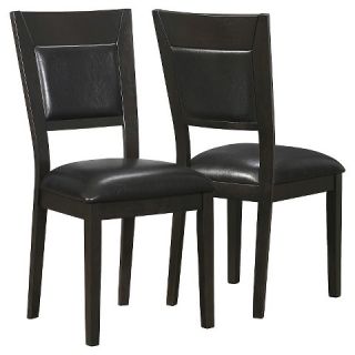 Flair Back Leather Look Dining Chair   Brown