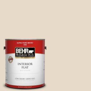 BEHR Premium Plus 1 gal. #1823 Antique White Flat Interior Paint 105001
