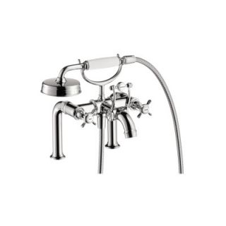Double Handle Floor Mount Tub Filler with Hand Shower by MTDVanities